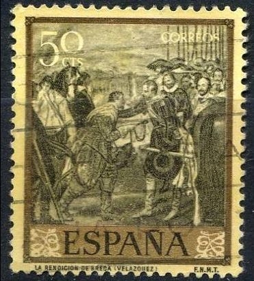z vendido España 1959 1240 Sello º Pintor Diego Velázquez La Rendición de Breda 50cts Timbre Espagne Spain Spagna Espana Spanje Spanien 